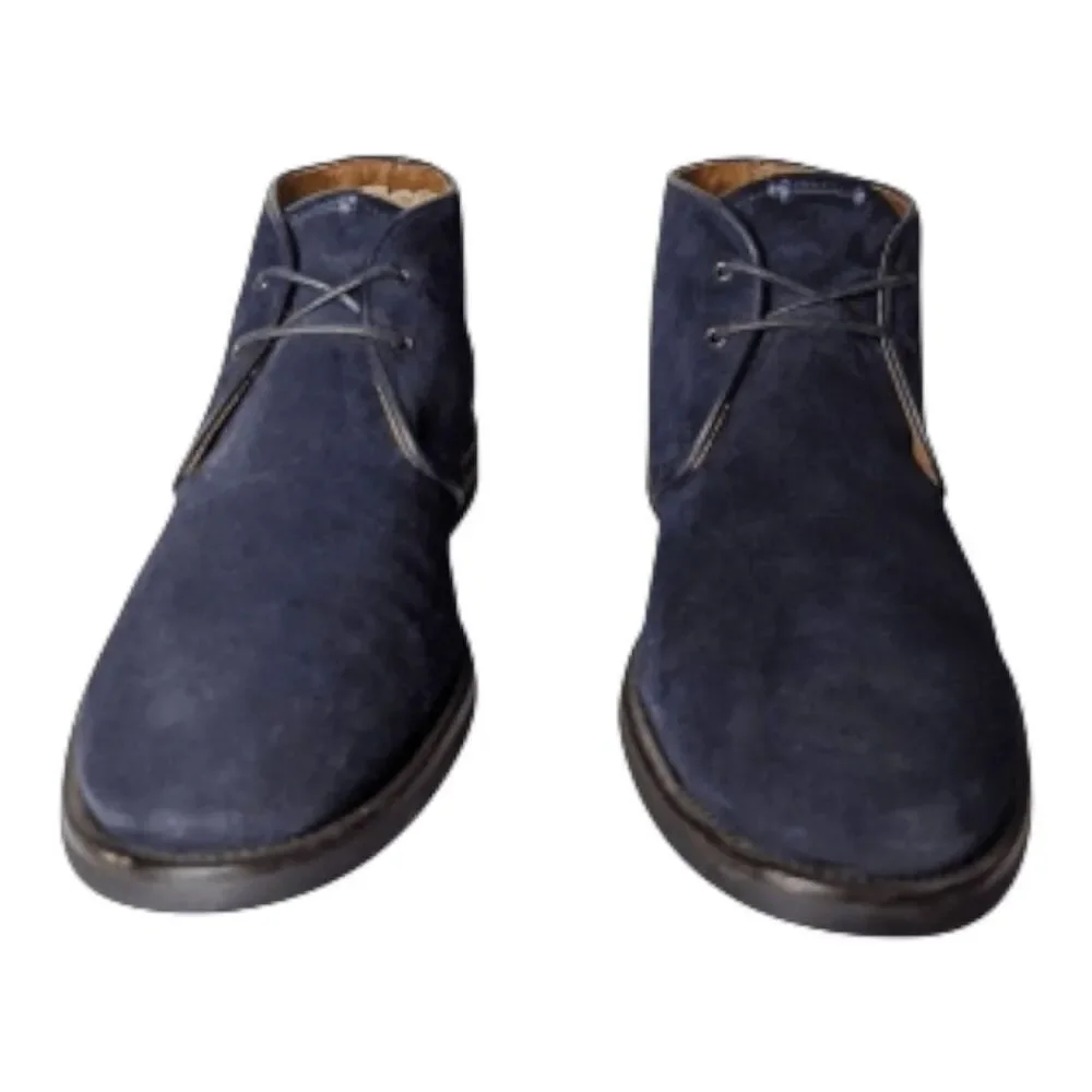 AQUATALIA Carlos Navy Suede Lace-Up Chukka Boot Size 10.5M
